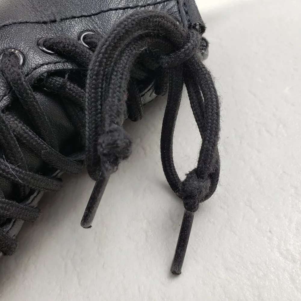 Dr Martens 1460 Softy T Boot Kids 12 Black Leather Side Zip Combat Grunge Junior